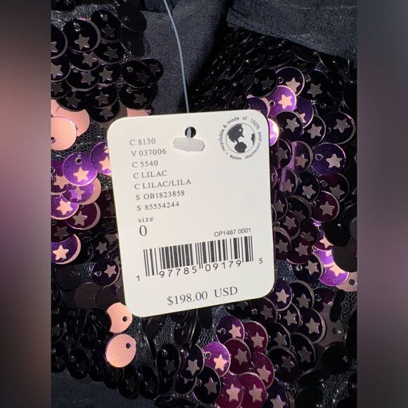 Free People NWT Star Bright Set in Lilac Sequin Skirt Set Size 0 - Picture 16 of 16